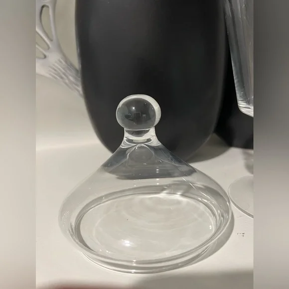 Vintage Woman Playing Golf Etched Art Glass Lidded Apothecary Candy Dish Rare - Picture 8 of 8